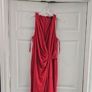 Elegant Red Sleeveless Dress